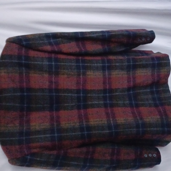 Vintage White Stag Oversized Plaid Blazer Jacket, sz 12 - Picture 5 of 6